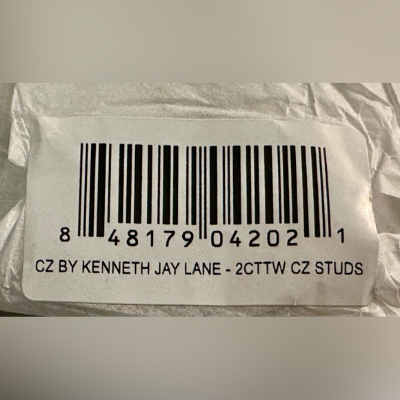 Kenneth Jay Lane CZ Round Stud Earrings| 2 c.tw - Picture 5 of 5